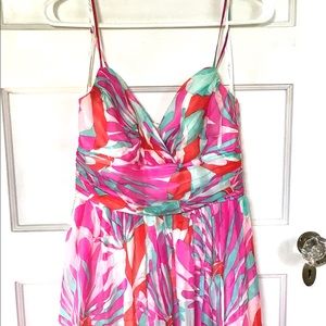 Shoshanna, Pink floral cocktail dress